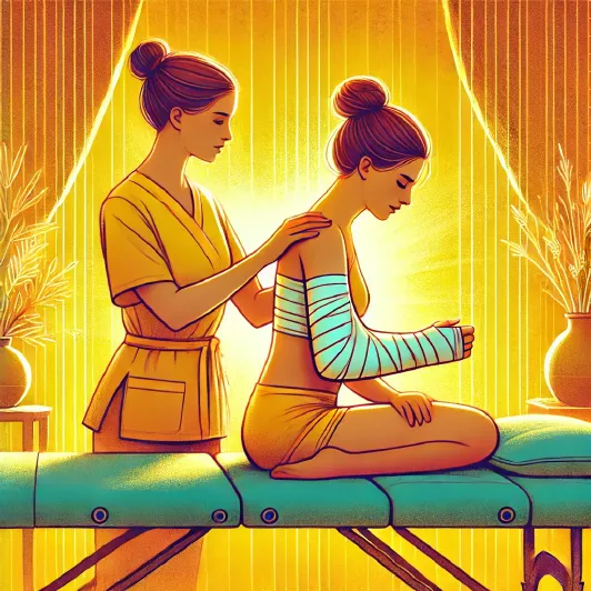 le massage accélère une blessure