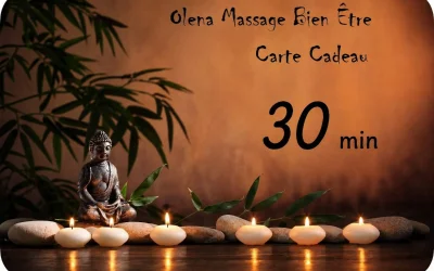 Carte cadeau massage 30 minutes — 40€ — Un Temps pour Elle Carcassonne