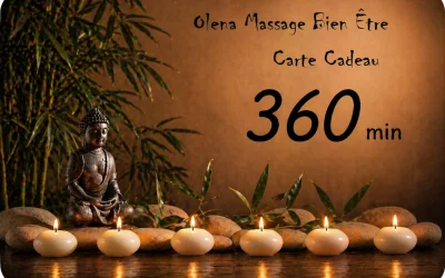 Carte cadeau massage 6 heures — 350€ — Un Temps pour Elle Carcassonne