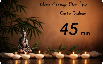 Carte cadeau massage 45 minutes — 50€ — Un Temps pour Elle Carcassonne