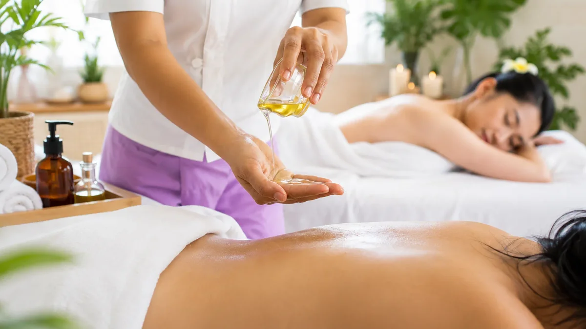 Huiles de massage bio dans le cabinet Un Temps pour Elle à Carcassonne