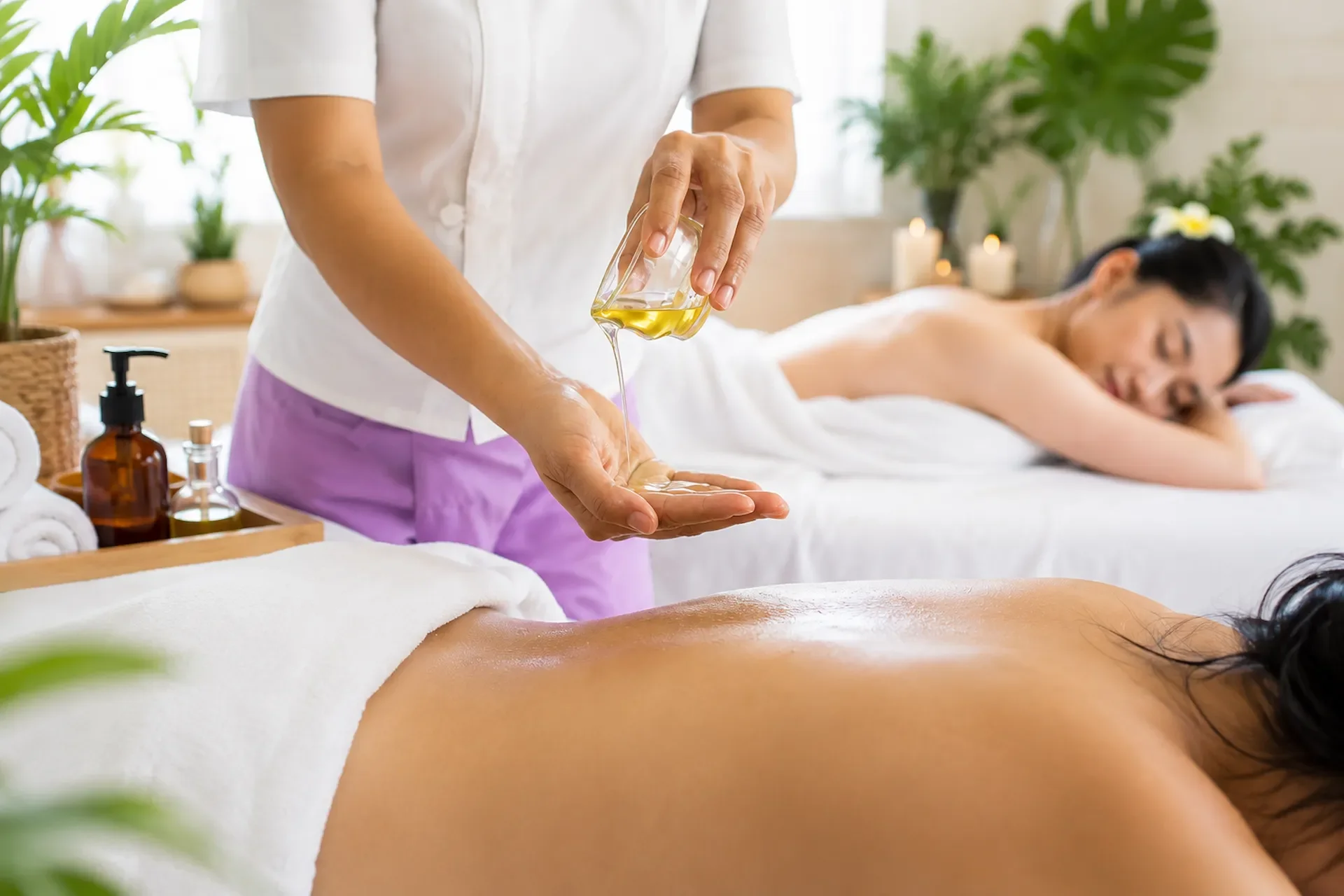 Huiles de massage bio dans le cabinet Un Temps pour Elle à Carcassonne